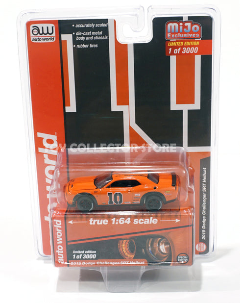 Auto World 1:64 Mijo Exclusive 2019 Dodge Challenger SRT Hellcat Custom Orange Limited 3,000 Pieces